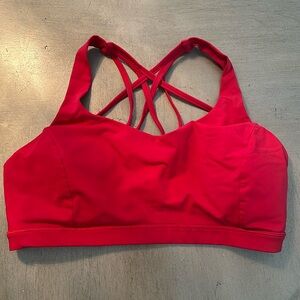 Red Lululemon Wireless Sports Bra - Large